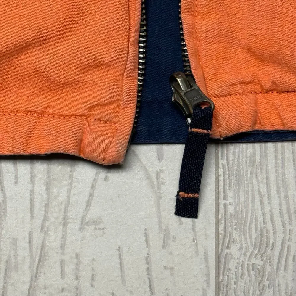 Polo Ralph Lauren Boys Toddler Reversible Hooded Jacket Navy Blue Orange Coat